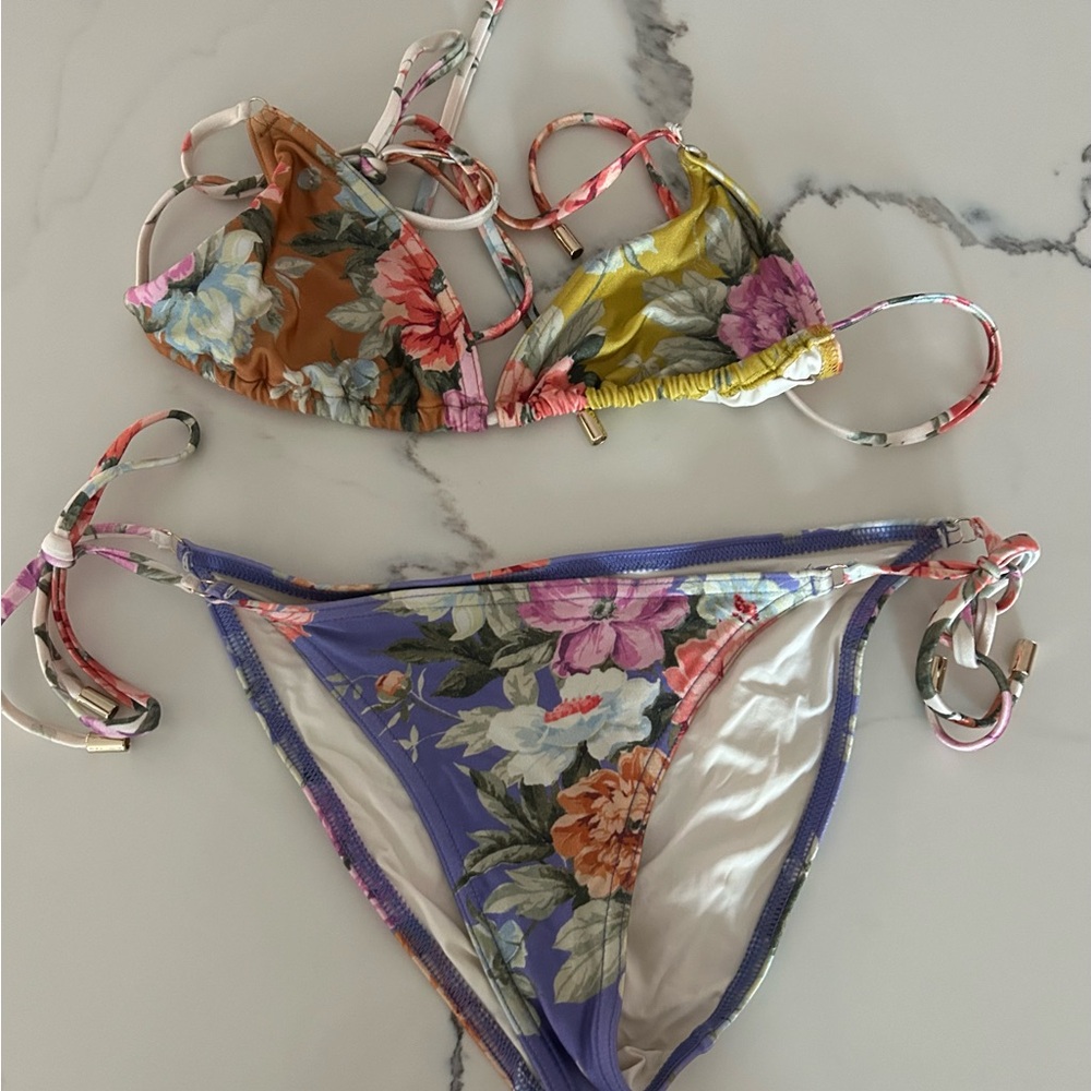 Zimmermann Multicolor Floral Bikini Set